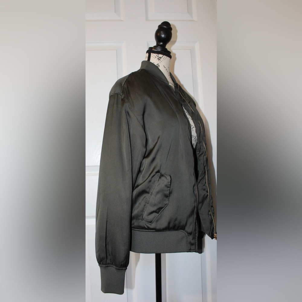 Army Green Bomber Jacket - Picture 3 of 7